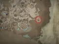 Mapa Sanktuarium z zaznaczonym obszarem, gdzie znajduje się diablo 4 boss świata.