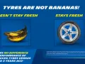 Gomme Michelin che restano fresche, a differenza delle banane. Ricerca conferma che i dot gomme non perdono performance.