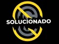 Logo "SOLUCIONADO" con un símbolo de prohibido amarillo sobre un fondo negro. ¡Tu problema de encontrar música para descargar sin copyright está resuelto!