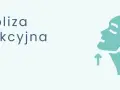 Grafika przedstawia profil twarzy z zaznaczonym podbródkiem i strzałką skierowaną ku górze, symbolizującą zabieg. Tekst: "Lipoliza iniekcyjna zalecenia po zabiegu".