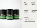 Tre burkar Optimum Nutrition Micronised Creatine Powder. Texten "hur mycket kreatin per dag" kan kopplas till informationen om 3g kreatin per portion.