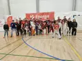 Drużyna Warmia Olsztyn piłka ręczna z kibicami po meczu.