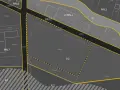 Mapa ewidencyjna z oznaczeniem użytku b, działki P.2, DR.12, MN.5, MN.6, MN.7, U/MN.4, R.1, R.2.