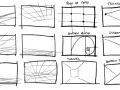 Composition dessin : croquis illustrant diverses techniques de composition visuelle, comme la règle des tiers, le triangle, la spirale de Fibonacci, le tunnel, etc.