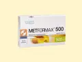 Opakowanie leku Metformax 500, który może być stosowany jako wsparcie w procesie odchudzania. Zawiera 30 tabletek po 500 mg.