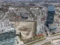 Nowe osiedla i biurowce w Krakowie. Widać postęp prac budowlanych, co może wpłynąć na ceny mieszkań Kraków.