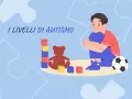 Un bambino con autismo livello 2 gioca con blocchi e un orsacchiotto, mentre un pallone da calcio è vicino.