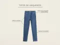 Pantalón vaquero de corte ajustado, hecho de mezcla de algodón con elastano.