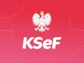 Biały orzeł na czerwonym tle z napisem KSeF.