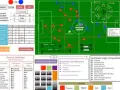 Analiza taktyczna meczu 3 liga grupa 4: boisko z zaznaczonymi pozycjami zawodników, statystyki, klawisze skrótów i automatyczne obliczenia.