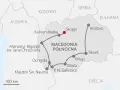 Mapa tras turystycznych po Macedonii Północnej. Planujesz macedonia wakacje? Zobacz trasę przez Skopje, Ochrydę i inne atrakcje.