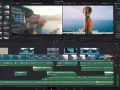 Darmowy program do montowania filmów, gdzie tworzysz wakacyjne wideo. Widok edycji z klipami wideo i ścieżkami audio.