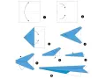 Steg-för-steg-guide för att vika ett klassiskt origami flygplan.