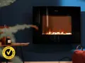 Chimeneas de leña de obra modernas, con un diseño elegante y minimalista, crean un ambiente acogedor.