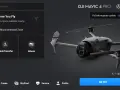 DJI Mavic 4 Pro interface shows "Before You Fly" and "FlySafe requires update." A drone is featured.