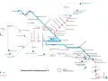 Schemat linii autobusowej nr 6 Żeglugi Ostródzko-Elbląskiej. Mapa pokazuje trasy i przystanki, m.in. w Ostródzie, Elblągu i okolicach.