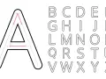 Fichas de letras mayúsculas para aprender a trazar el abecedario completo, desde la A hasta la Z.