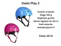 Niebieski i różowy kask Oxelo Play 3. Rozmiary kasków dla dzieci: zakres regulacji od 50 cm. Idealne na rower i hulajnogę.