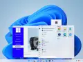Linuxfx Installationsprogramm mit Android-Optionen, das auf einem Windows 11-Desktop läuft. Ein Fenster zeigt "Android File Transfer (MTP)" und andere Programme.