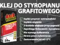 Jaki klej do styropianu? TERMOLEP-S PREMIUM KOSBUD - szybki, mocny, zapobiega łódkowaniu. Idealny do grafitowego styropianu.
