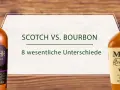 GlenAllachie Single Malt Scotch Whisky und Maker's Mark Bourbon. Ein Vergleich von Single Grain vs. Single Malt.