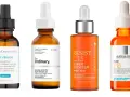 Cuatro sueros con vitamina C para la cara: Skinceuticals C E Ferulic, The Ordinary, Paula's Choice Resist C15 y La Roche-Posay Pure Vitamin C10.
