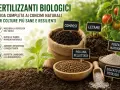 Fertilizzanti biologici: compost, letame, pollina pellettata, fosfati naturali e solfato di potassio per colture sane e resilienti.
