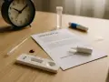 Zestaw do testu HIV, kropla krwi i instrukcja. Wczesne wykrycie objawów u mężczyzn jest kluczowe.