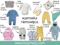 Ile ubranek dla noworodka? Wyprawka niemowlęca: czapki, body, pajacyki, bluzy, legginsy, śpiochy, półśpiochy, kombinezon, skarpetki, pieluszki, chustka.