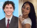 Belmont Cameli sorride, forse pensando alla sua fidanzata. Accanto a lui, una giovane donna con lunghe trecce scure sorride con dolcezza.