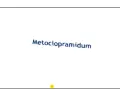 Napis "Metoclopramidum" na białym tle. Symbolizuje lek Metoclopramidum Polpharma.