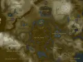 Mapa de Hyrule con la ubicación de todos los santuarios de Zelda TotK.