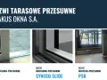 Trzy rodzaje drzwi tarasowych: podnoszono-przesuwne HST, odstawno-przesuwne Synego Slide i uchylno-przesuwne PSK.