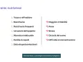 Elenco di sintomi fisici e psicologici del cambio di stagione: tosse, stanchezza, mal di testa, irritabilità, ansia, stress, disturbi del sonno e concentrazione.