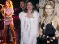Ikony lat 80. w stylizacjach: Madonna na scenie i na czerwonym dywanie. Krótkie spódniczki, koronkowe bluzki, futra i mnóstwo biżuterii.