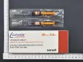 Zwei Fertigspritzen Clexane (Enoxaparin-Natrium) 60mg/0,6ml und die Verpackung.