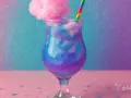 Kolorowy drink przepis: galaktyczny napój z watą cukrową i brokatem. Idealny na magiczne przyjęcie!