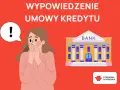 Zaskoczona kobieta i bank. Co dalej, gdy bank wypowie umowę kredytu? Czerwona skarbonka podpowie.