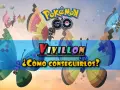 Varios Vivillon de Pokémon GO vuelan en el cielo. El texto dice "VIVILLON ¿CÓMO CONSEGUIRLOS?".