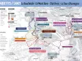 Carte des sentiers de raquettes au Mont Dore. Itinéraires balisés pour explorer la région.