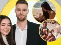 Hotel Paradise 3: Uczestnicy na zdjęciu głównym i w okrągłych wstawkach, pokazujący ich na plaży i z kokosami.