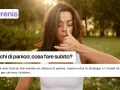Donna con mano sul naso, suggerisce come gestire gli attacchi di panico e i loro sintomi.