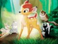 Bambi, urocza bajka z leśnymi przyjaciółmi: sarenką, zajączkami, sową i skunksikiem.