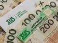 ZUS legitymacja emeryta-rencisty i banknoty 100 i 200 zł. Czerwcowe emerytury już wkrótce.