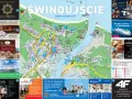 Mapa Świnoujścia z zaznaczonymi atrakcjami, hotelami, restauracjami i punktami usługowymi. Znajdziesz tu świnoujście atrakcje mapa.