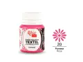 Różowa farba akrylowa Rosa Textil, idealna do malowania tkanin. Dowiedz się, jak utrwalić farbę akrylową na tkaninie, by cieszyć się trwałym wzorem.