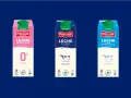 Tres envases de leche Pascual: desnatada (0% M.G.), entera y semidesnatada. ¡La leche desnatada engorda menos!