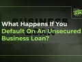 Learn what happens if you default on an unsecured business loan. This graphic from Funding Guru explains the consequences.
