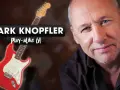 Mark Knopfler, einer der bekanntesten Gitarristen, mit seiner roten Fender Stratocaster.