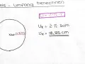 Kreisumfang berechnen: Formel U=2πr, Radius 3cm, Ergebnis 18,85cm.